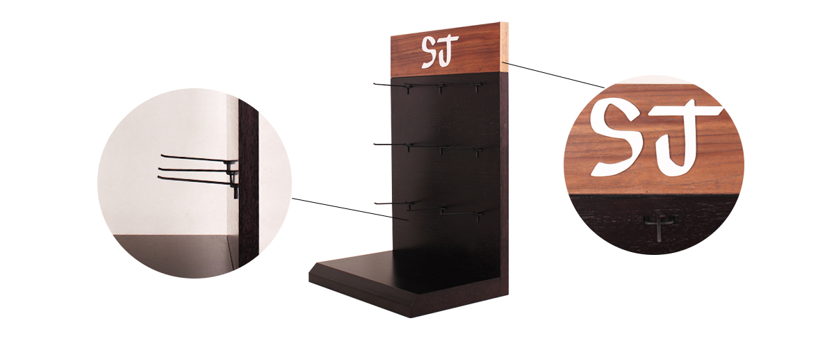 定制木制臺(tái)面吊墜展示架 展架定制廠家
