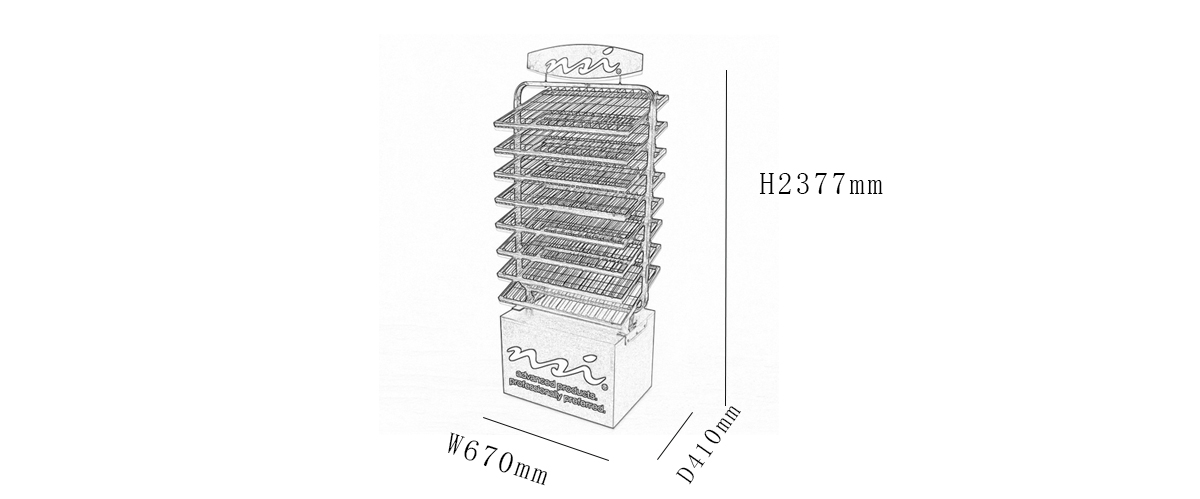 促銷八層落地指甲油金屬展示架，用于購(gòu)物商店